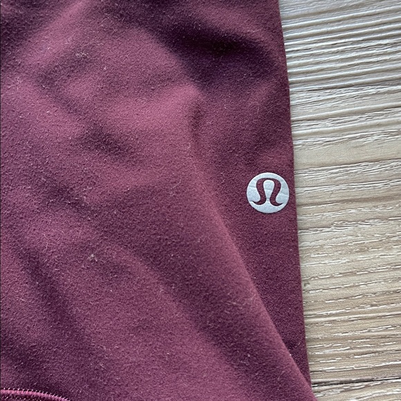 Lululemon Athletica High-Waisted Burgundy Leggins Size: 4 - Picture 2 of 10
